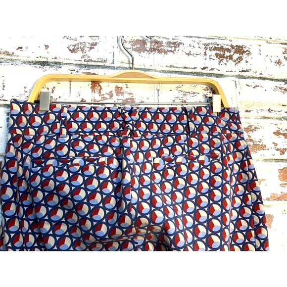 Anthropologie | Cartonnier Geometric Printed Cotton Blend Charlie Ankle Pants - Picture 9 of 9